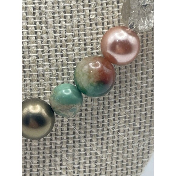 Vintage French Christian Lacroix Pearl & Stone Bead Necklace Sterling Clasp 20” - Picture 10 of 16